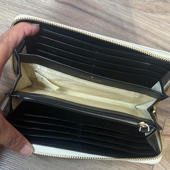 Kate Spade Teal and White Striped Wallet - Picture 6 of 7